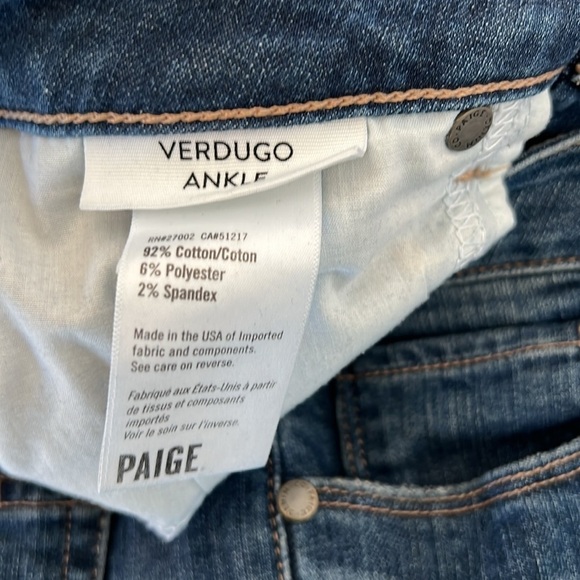 Paige verdugo ankle size 26 women's jeans raw edge - Picture 5 of 9